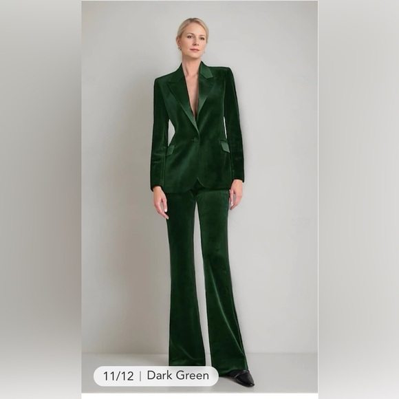 Ts Couture Pants - Women’s 2 Piece Suit Velvet
